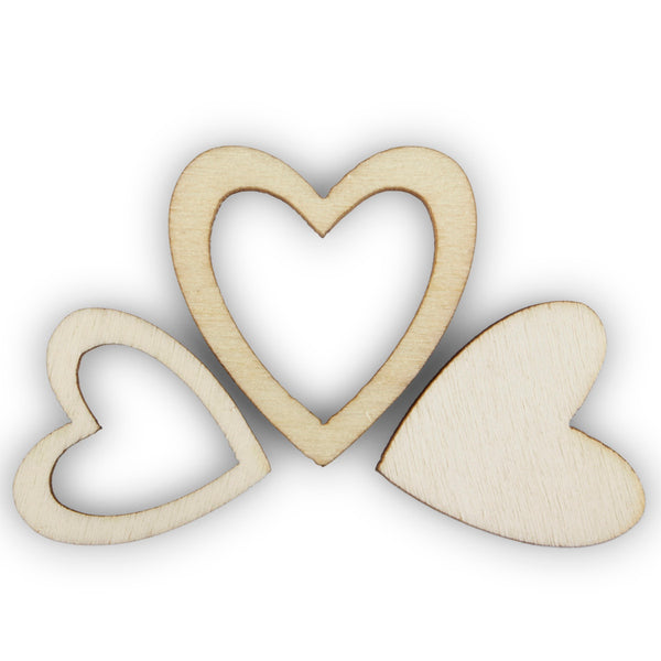 Cuore in legno bianco