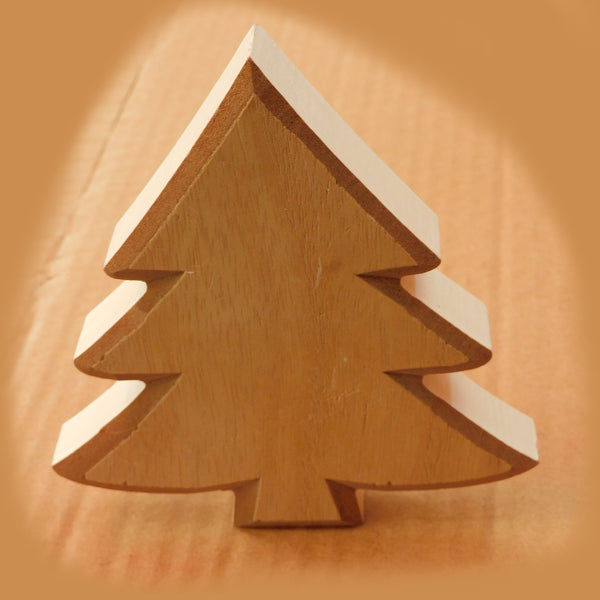 Addobbo Natale - Alberello legno intagliato