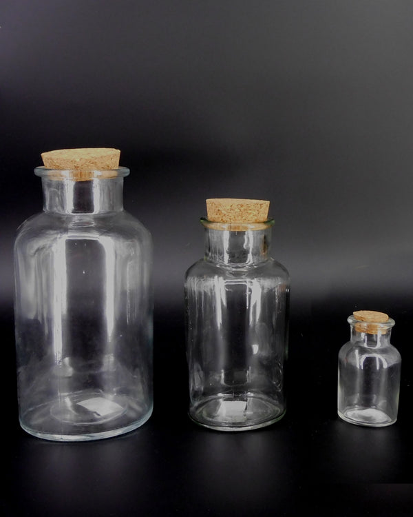 Vasetti/Bottiglie in vetro con tappo in sughero